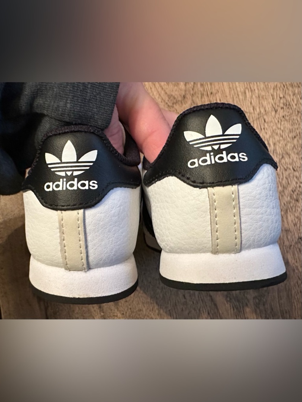 EUC Adidas Toddler Shoes Black and White Size 8K. - Picture 6 of 9